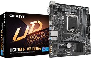 GIGABYTE MB H610M H V3 DDR4 LGA1700 2 x DDR4 1 x M.2 4 x SATA 1 x D-Sub port 1 x HDMI port Micro ATX