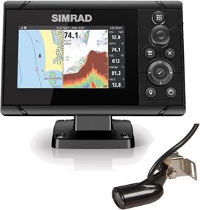 Simrad Cruise-9 w/ World Basemap and 83/200kHz Transducer, 000-15000-001