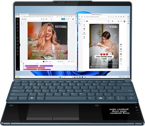 Lenovo Yoga Book 9 13IMU9 Intel Core Ultra 7 155U Hybrid (2-in-1) 33.8 cm (13.3") Touchscreen 2.8K 32 GB LPDDR5x-SDRAM 512 GB SSD Wi-Fi 6E (802.11ax) Windows 11 Home Teal