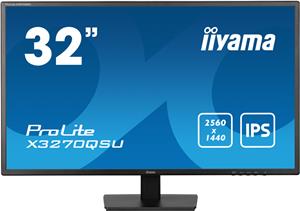 IIYAMA Monitor LED X3270QSU-B1 31.5" IPS WQHD 2560 x 1440 @100Hz 250 cd/m2 1200:1 3ms HDMI DP USB Hub Tilt