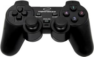 Esperanza EG102 Gaming Controller Black USB 2.0 Gamepad Analogue / Digital PC, Playstation 3