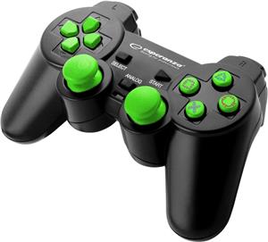 Esperanza EGG106G Gaming Controller Gamepad PC,Playstation 2,Playstation 3 Analogue / Digital USB 2.0 Black, Green