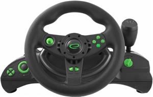 Esperanza EGW102 Gaming Controller Steering wheel PC,Playstation 3 Digital USB Black,Green