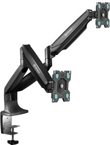 ONKRON Dual Monitor Desk Mount Stand for 13 to 32-Inch LCD LED Monitors up to 9 kg, Black