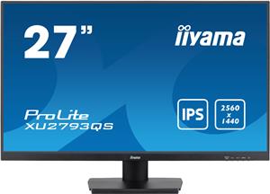 IIYAMA Monitor LED XUB2793QS-B6 27" IPS 2560 x 1440 @100Hz 16:9 	250 cd/m2 1300:1 1ms HDMI DP tilt