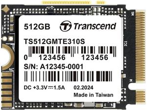 Transcend 512GB, M.2 2230,PCIe Gen4x4, NVMe, 3D TLC, TS512GMTE310S