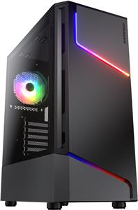 COUGAR | MX360 RGB | PC Case | Mid Tower / Metal Front Panel with ARGB strips / 1 x ARGB Fan / TG Left Panel