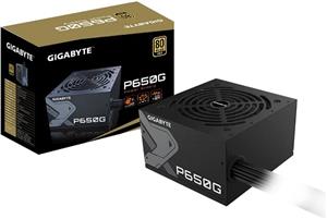 GIGABYTE P650G Power Supply 650W, 80+ Gold, Japanese capacitors, 120mm smart fan, EU plug