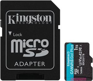 Kingston 1TB microSDXC Canvas Go Plus 170R A2 U3 V30 Card + ADP, EAN: 740617339260