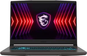 MSI Thin 15 B12VE-1817XPL Intel® Core™ i5 i5-12450H Laptop 39.6 cm (15.6") Full HD 16 GB DDR4-SDRAM 512 GB SSD NVIDIA GeForce RTX 4050 Wi-Fi 6E (802.11ax) NoOS Grey