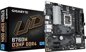 GIGABYTE MB B760M D3HP DDR4 (LGA1700, 4x DDR4 128GB, 1x PCI-E 4.0 x16x16, 2x PCI-E 3.0 x1x1, 2x M.2 PCIe 4.0, 4x SATA, 2x USB 2.0, 1x DP, 1x HDMI, GbE LAN, mATX, Retail)