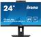 61cm/24" (1920x1080) Iiyama ProLite XUB2490HSUH-B1 16:9 FHD IPS 4ms 100Hz HDMI DP USB Webcam Speaker Pivot Black