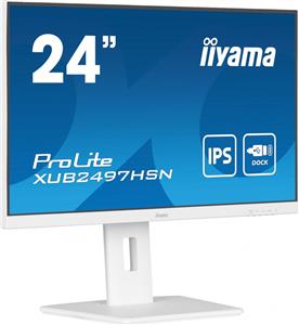 61cm/24" (1920x1080) Iiyama ProLite XUB2497HSN-W1 16:9 FHD IPS HDMI DP USB-C Speaker Pivot White