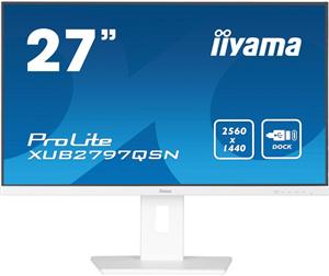 68,5cm/27" (2560x1440) Iiyama ProLite XUB2797QSN-W1 16:9 WQHD IPS 1ms 100Hz HDMI DP USB-C Speaker Pivot Black