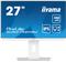 68,6cm/27" (1920x1080) iiyama Prolite XUB2792HSU-W6 16:9 FHD IPS 100Hz 0,4ms HDMI DP USB LS Pivot Vesa White