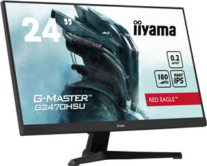 IIYAMA Monitor LED G2470HSU-B6 Fast IPS 1920 x 1080 @180Hz 0.2ms 300 cd/m2 1000:1 HDCP HDMI DP 4xUSB Hub 3.2 tilt