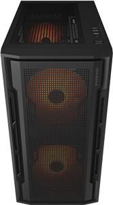 COUGAR | Uniface Mini RGB Black| PC Case | Mini Tower / Mesh Front Panel / 2 x 140mm RGB Fans + 1 x 120mm RGB Fan / TG Left Panel