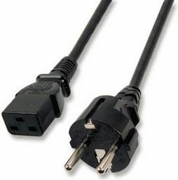 Kabel za napajanje, IEC320 C19 Ž ravni -> Schuko M ravni 1,0m, crni