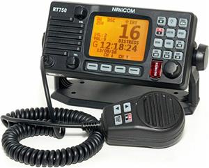 Marine radio stanica NAVICOM VHF RT750 V2, fiksna, 25W, sa internom GPS antenom.