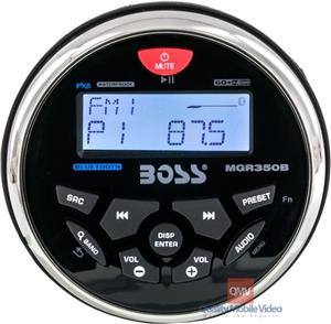 Marine radio BOSS MARINE MGR350B, 4x60W, MP3/WMA/USB/Aux-in/RDS/BT, mobitel daljinski