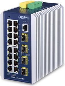 PLANET Industrial L3 16-Port 1000T 4Port 1000X SFP