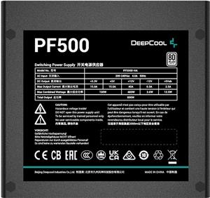 PSU ATX DeepCool PF500, 500W, 80 Plus, Black