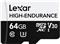 Micro SDXC card Lexar High-Endurance, 64GB, 100MB/s, U3, V30, A1, UHS-I