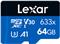 Micro SDXC card Lexar High-Performance 633x, 64GB, 100MB/s, U3, V30, A1, UHS-I