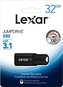 USB Flash Drive Lexar JumpDrive S80, 32GB, USB 3.1, 130 MB/s