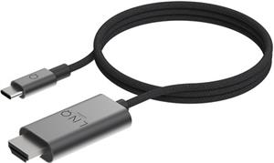 Cable USB-C to HDMI 2.1, M/M, 8K 60Hz, 4K 120Hz, HDR, 2m, Braided, LINQ