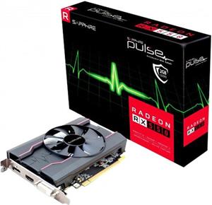 SAPPHIRE AMD Video Card RX-550 Pulse 2G GDDR5, 1206MHz / 6000 Mbps, DP, HDMI, DVI-D, 1 fan, 1.5 slot