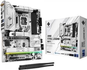 ASRock Z890 Steel Legend WiFi, DDR5, PCIe 5.0, Thunderbolt 4, SATA3, USB3.2, DP, 2.5GbE LAN, WiFi 7, LGA1851, ATX