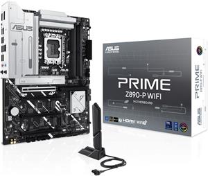 ASUS Prime Z890-P WiFi, DDR5, PCIe 5.0, USB 3.2, SATA3, DisplayPort, 2.5GbE LAN, WiFi 7, LGA1851, ATX