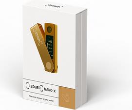 Ledger Nano X Crypto hardware wallet, Gold