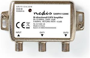 Antensko pojačalo NEDIS SAMP41120ME, 2 izlaza, Gain 12 dB, 85 - 1218 MHz