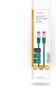 Kabel NEDIS CCGP85221GN05, Patch, CAT6 SFTP, UTP, zeleni, 0.5m