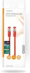 Kabel NEDIS CCGP85221RD10, Patch, CAT6 SFTP, UTP, crveni, 3m