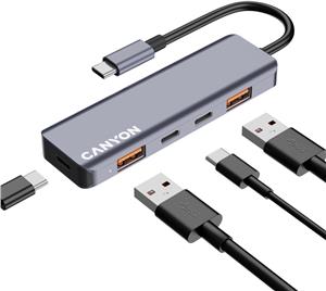 CANYON hub DS-18 5in1 USB-C Grey