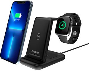 CANYON wireless charger WS-304 15W 3in1 Black