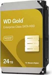 WD 24TB GOLD hard drive, 7200 rpm, 512MB