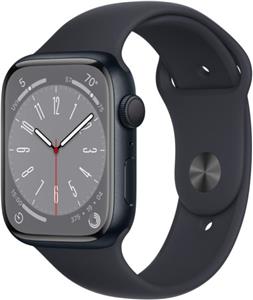 Refurbished Apple Watch Series 8 (2022), 45mm, GPS Cellular, Midnight Aluminum