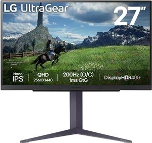 LG 27GS85Q, IPS, QHD, 2xHDMI, DP, USB, 180Hz, 1ms