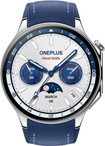 OnePlus Watch 2 3.63 cm (1.43") AMOLED Digital 466 x 466 pixels Touchscreen Nordic Blue Wi-Fi GPS (satellite)