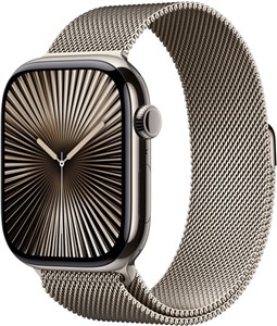 APPLE Watch Series 10 GPS + Cellular 46mm Natural Titanium Case with Natural Milanese Loop - M/L