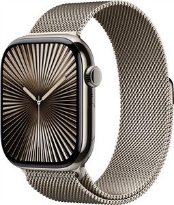 Apple Watch Series 10 GPS + Cellular 46mm Slate Titanium Case with Slate Milanese Loop - M/L