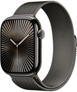 APPLE Watch Series 10 GPS + Cellular 46mm Slate Titanium Case with Slate Milanese Loop - S/M