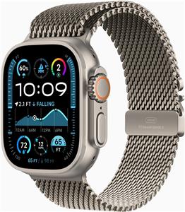 APPLE Watch Ultra 2 GPS + Cellular 49mm Natural Titanium Case with Natural Titanium Milanese Loop - L