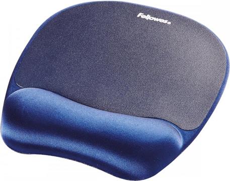 Fellowes Memory Foam Mouse Pad with Memory Foam Wrist Rest, Sapphire