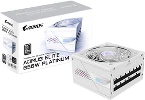 Napajanje Gigabyte AORUS ELITE P850W ICE Power Supply - PCIe 5.0, 80 PLUS Platinum, Fully Modular Design, 120mm Fan, ATX 3.0 compatible, EU Plug