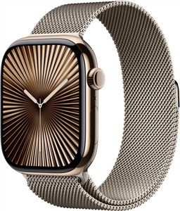 APPLE Watch Series 10 GPS + Cellular 46mm Natural Titanium Case with Stone Grey Sport Band - M/L